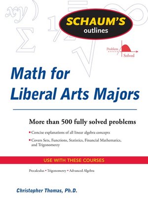 cover image of Mathematics for Liberal Arts Majors